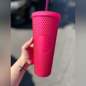 Venti Starbucks Hot Pink Tumbler
